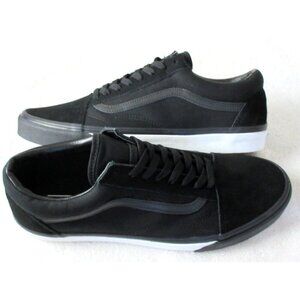 Vans Men's Old Skool Mono Bumper Black Striped Canvas Suede Shoes Sizes NIB